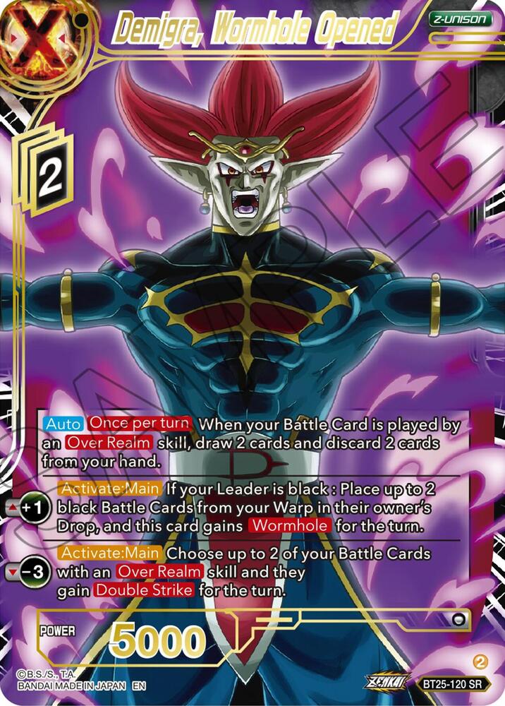 Demigra Wormhole Opened BT25-120 Legend of the Dragon Balls Dragonball Super card