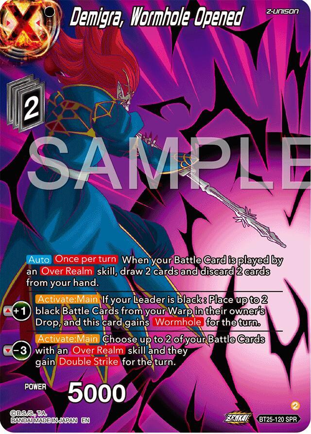 Demigra Wormhole Opened SPR BT25-120 Legend of the Dragon Balls Dragonball Super card