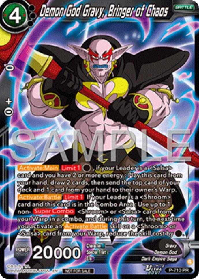 Demon God Gravy Bringer of Chaos Ultra Bout Series Tournament Pack Vol13 P-710 Tournament Promotion Cards Dragonball Super card