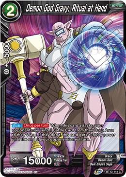 Demon God Gravy Ritual at Hand Foil BT13-141 Supreme Rivalry Dragonball Super card