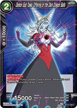 Demon God Towa Offering of the Dark Dragon Balls BT13-139 Supreme Rivalry Dragonball Super card