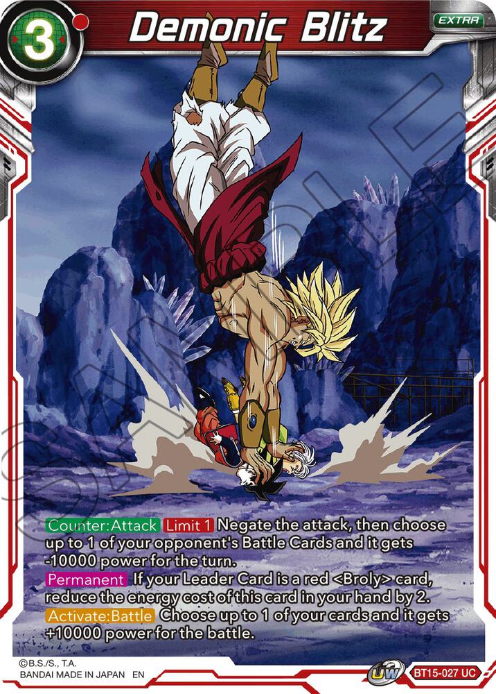 Demonic Blitz BT15-027 Saiyan Showdown Dragonball Super card