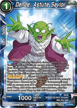 Dende Astute Savior Power Booster P-150 Promotion Cards Dragonball Super card