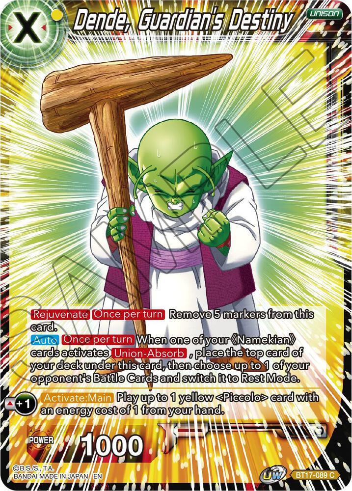 Dende Guardians Destiny Foil BT17-089 Ultimate Squad Dragonball Super card