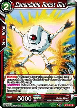 Dependable Robot Giru BT3-012 Cross Worlds Dragonball Super card
