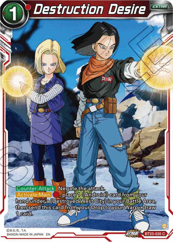 Destruction Desire Foil BT23-035 Perfect Combination Dragonball Super card