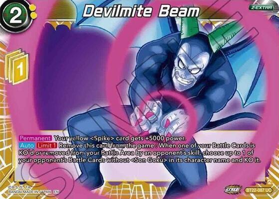 Devilmite Beam Foil BT22-087 Critical Blow Dragonball Super card