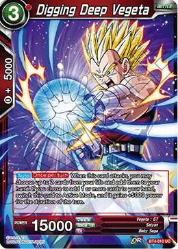 Digging Deep Vegeta Foil BT4-010 Colossal Warfare Dragonball Super card