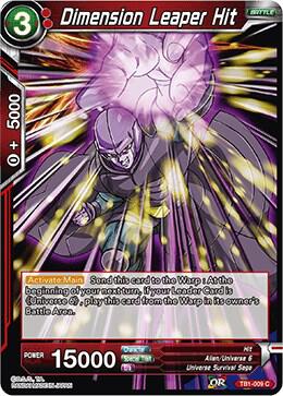Dimension Leaper Hit Foil TB1-009 Tournament of Power Dragonball Super card