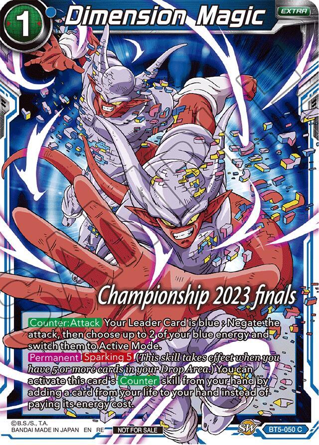Dimension Magic 2023 Championship Finals Celebration Pack BT5-050 Tournament Promotion Cards Dragonball Super card