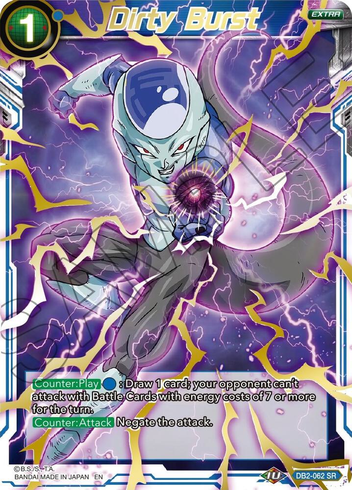 Dirty Burst Gold Stamped DB2-062 Mythic Booster Dragonball Super card