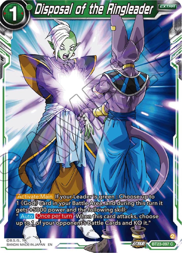 Disposal of the Ringleader BT23-097 Perfect Combination Dragonball Super card