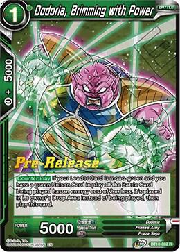 Dodoria Brimming with Power BT10-082 Rise of the Unison Warrior Pre-Release Cards Dragonball Super card