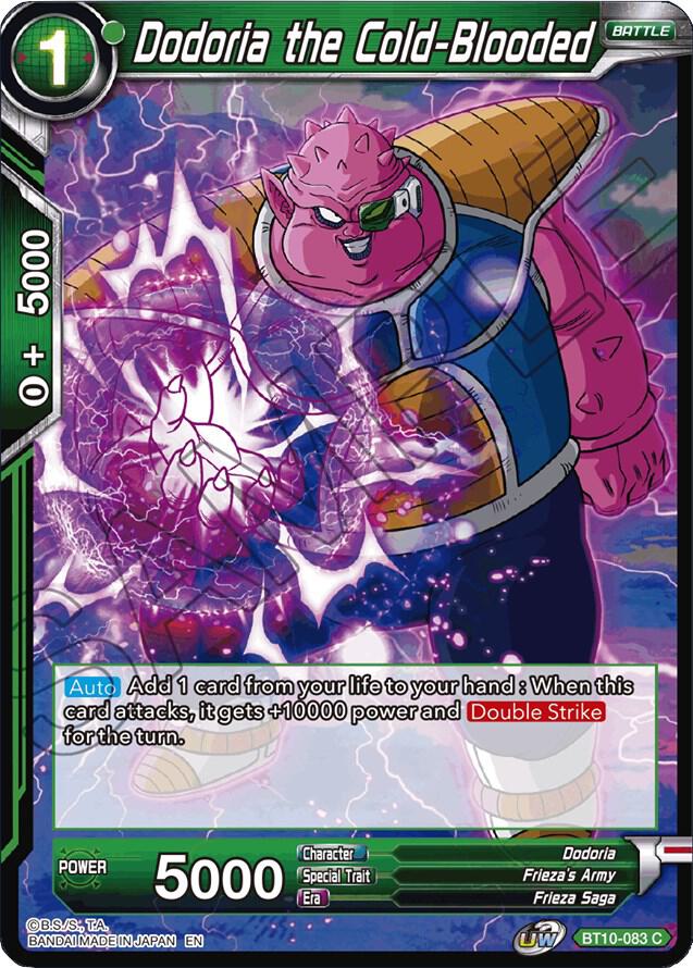 Dodoria the Cold Blooded Foil BT10-083 Rise of the Unison Warrior Dragonball Super card