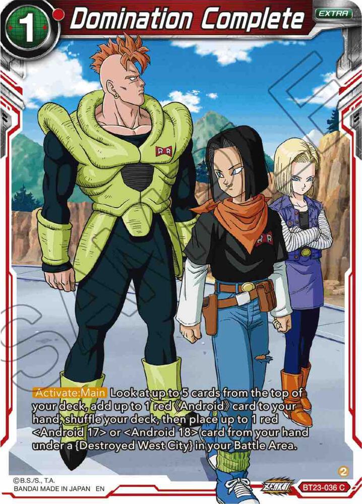 Domination Complete Foil BT23-036 Perfect Combination Dragonball Super card