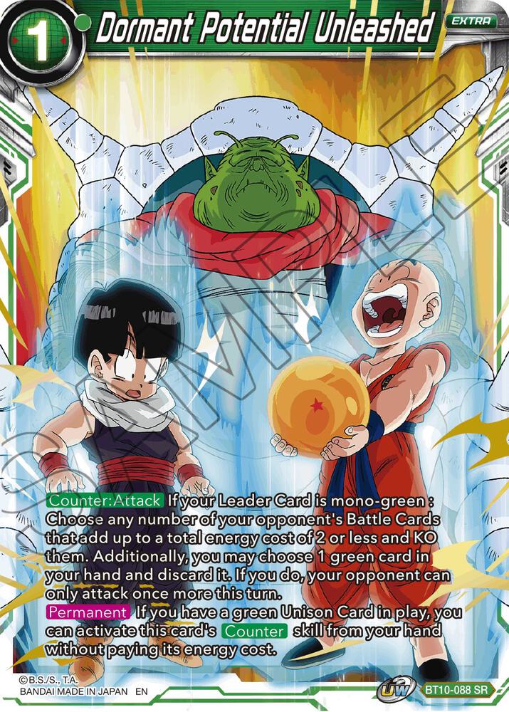 Dormant Potential Unleashed Event Pack 08 Gold Stamped Print BT10-088 Tournament Promotion Cards Dragonball Super card