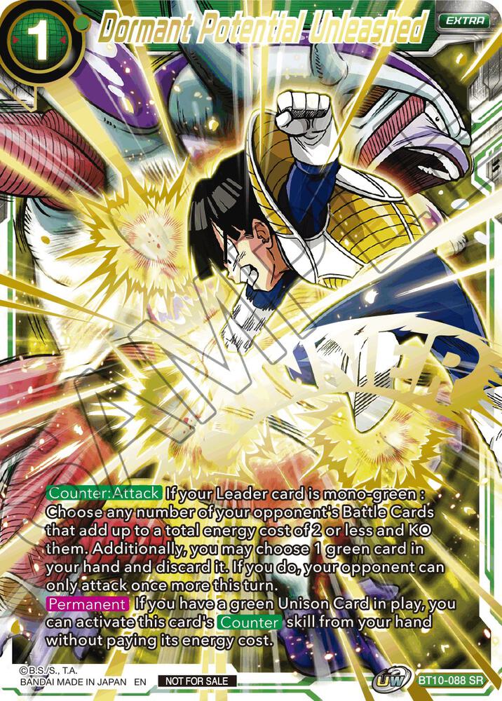 Dormant Potential Unleashed Winner Stamped BT10-088 Tournament Promotion Cards Dragonball Super card