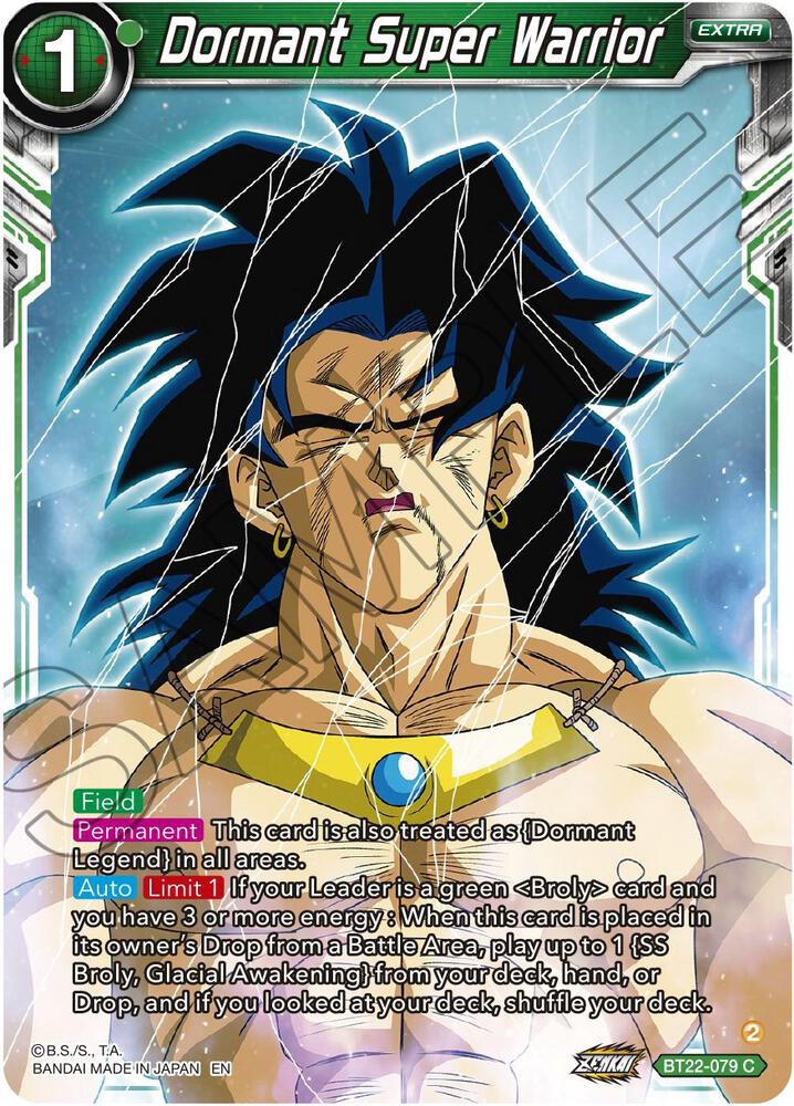 Dormant Super Warrior Foil BT22-079 Critical Blow Dragonball Super card