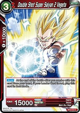 Double Shot Super Saiyan 2 Vegeta BT2-010 Union Force Dragonball Super card