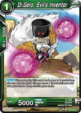 Dr Gero Evils Inventor Foil BT3-067 Cross Worlds Dragonball Super card