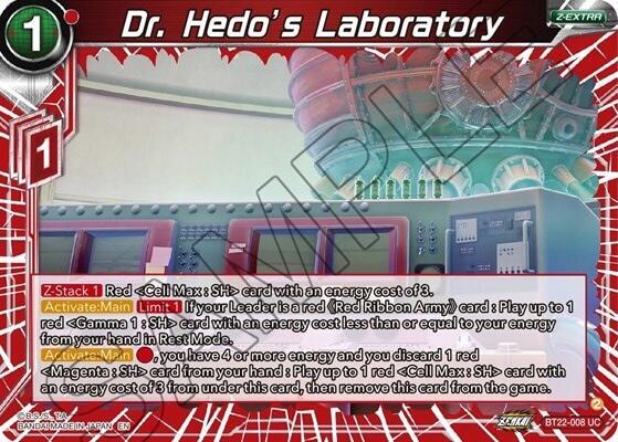 Dr Hedos Laboratory Foil BT22-008 Critical Blow Dragonball Super card