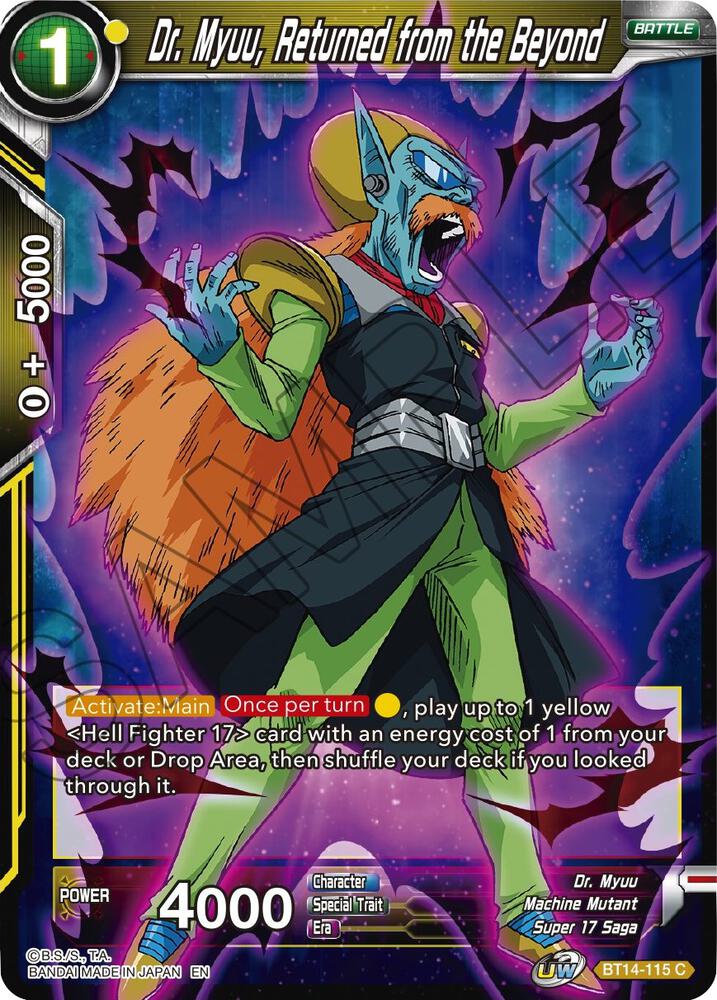 Dr Myuu Returned from the Beyond BT14-115 Cross Spirits Dragonball Super card