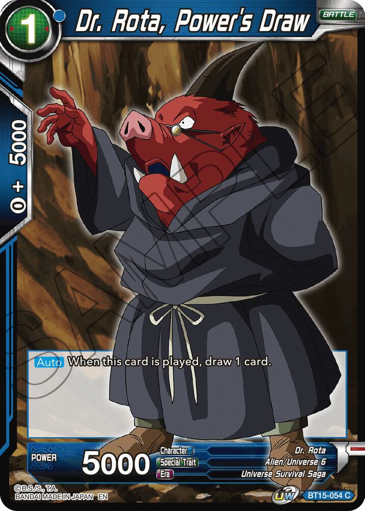 Dr Rota Powers Draw Foil BT15-054 Saiyan Showdown Dragonball Super card