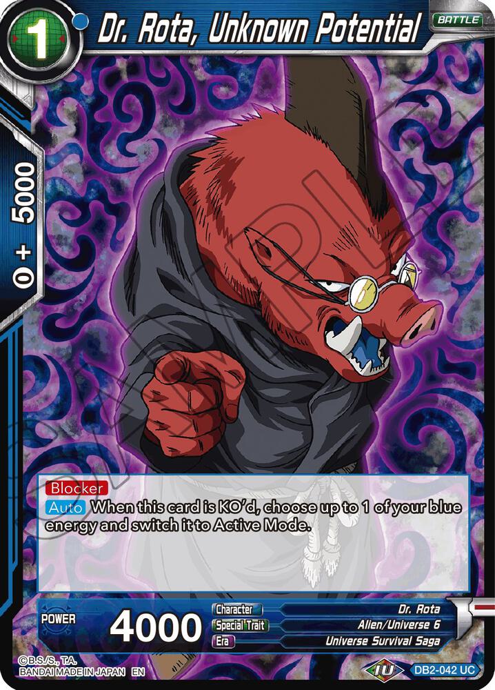 Dr Rota Unknown Potential Reprint Foil DB2-042 Battle Evolution Booster Dragonball Super card