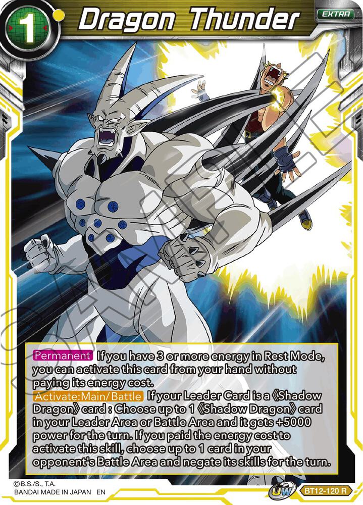 Dragon Thunder Foil BT12-120 Vicious Rejuvenation Dragonball Super card