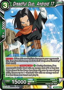 Dreadful Duo Android 17 BT3-064 Cross Worlds Dragonball Super card