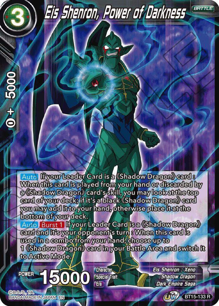 Eis Shenron Power of Darkness BT15-133 Saiyan Showdown Dragonball Super card