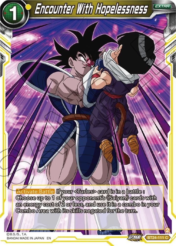 Encounter With Hopelessness Foil BT24-111 Beyond Generations Dragonball Super card