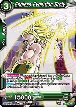 Endless Evolution Broly P-033 Promotion Cards Dragonball Super card