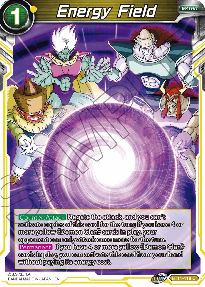 Energy Field Foil BT11-118 Vermilion Bloodline Dragonball Super card
