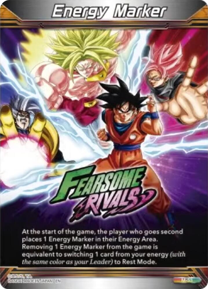 Energy Marker Fearsome Rivals M-53 Three Glorious Fighters Dragonball Super card