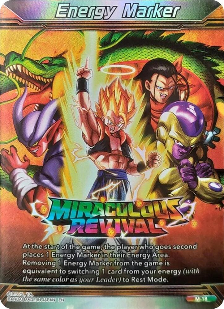 Energy Marker Miraculous Revival Silver M-18 Prismatic Clash Dragonball Super card