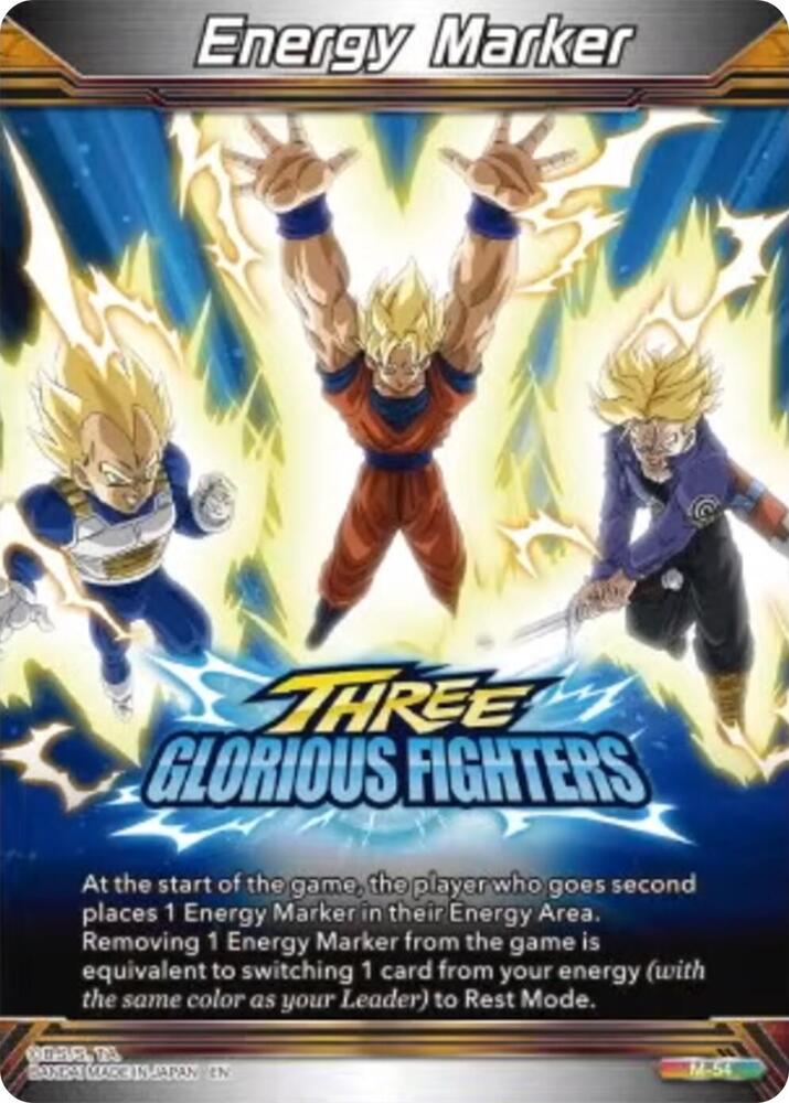 Energy Marker Three Glorious Fighters M-54 Three Glorious Fighters Dragonball Super card