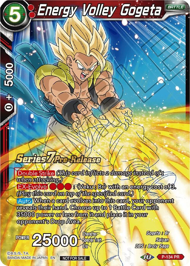 Energy Volley Gogeta Alt Art P-134 Promotion Cards Dragonball Super card