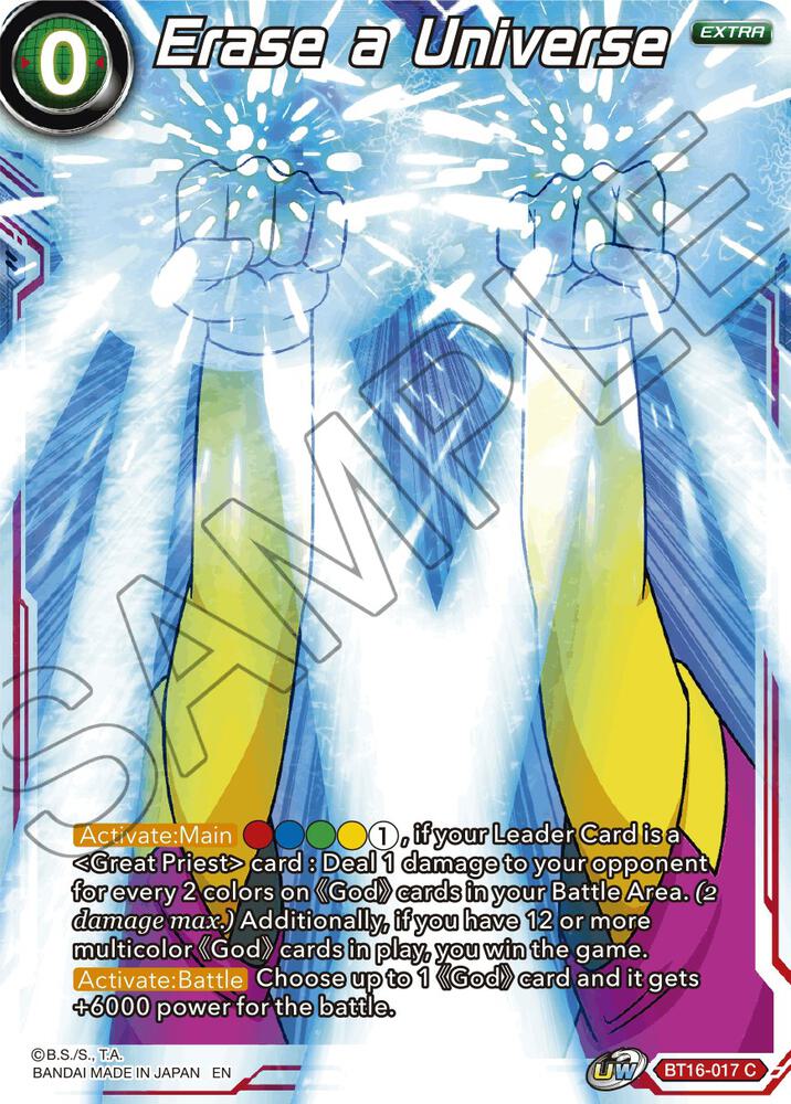 Erase a Universe BT16-017 Realm of the Gods Dragonball Super card