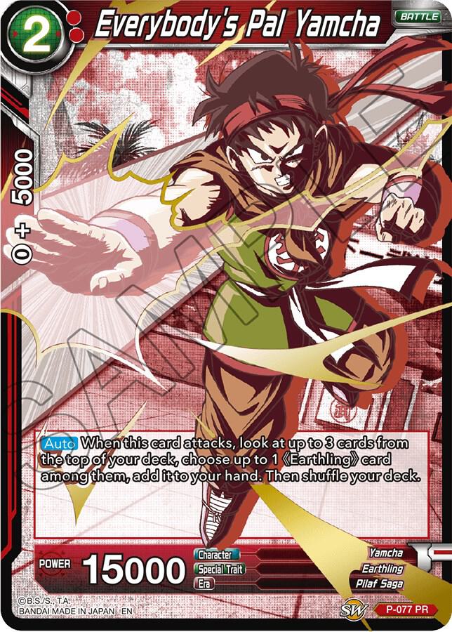 Everybodys Pal Yamcha Alternate Art Foil P-077 Special Anniversary Set Dragonball Super card