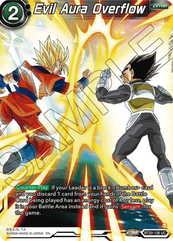 Evil Aura Overflow Foil BT20-136 Power Absorbed Dragonball Super card
