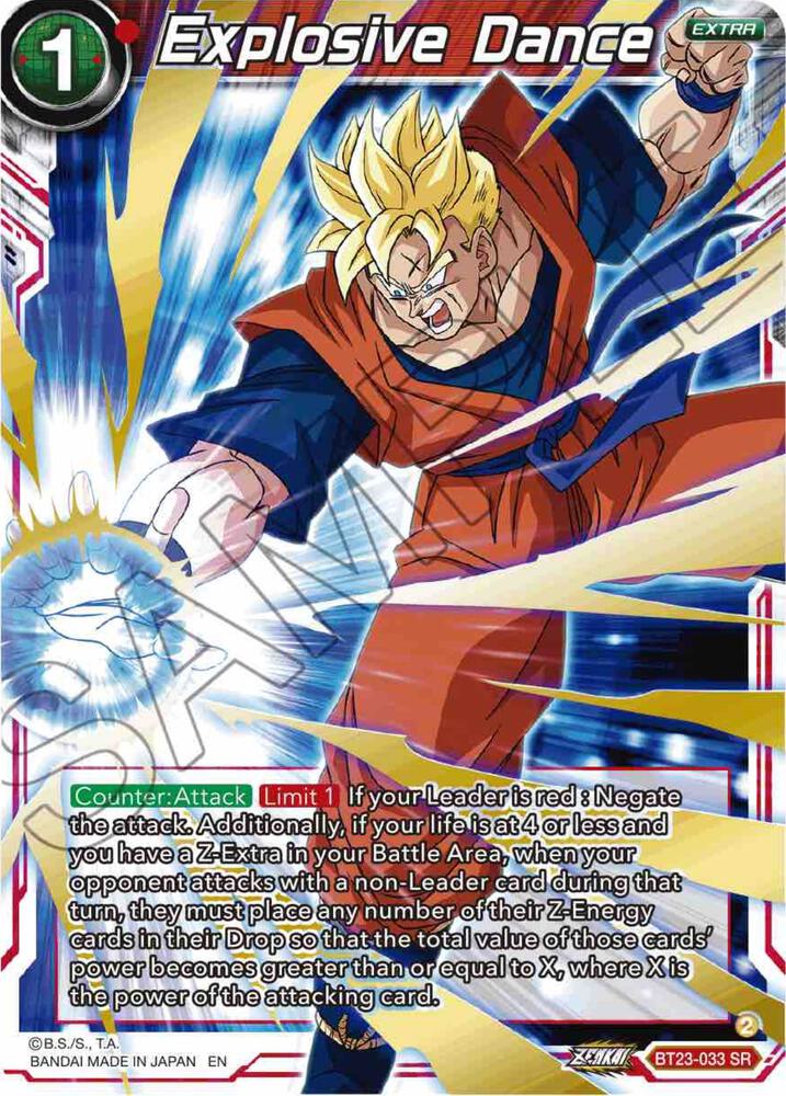 Explosive Dance BT23-033 Perfect Combination Dragonball Super card