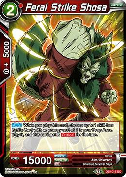 Feral Strike Shosa DB2-016 Draft Box 05 - Divine Multiverse Dragonball Super card