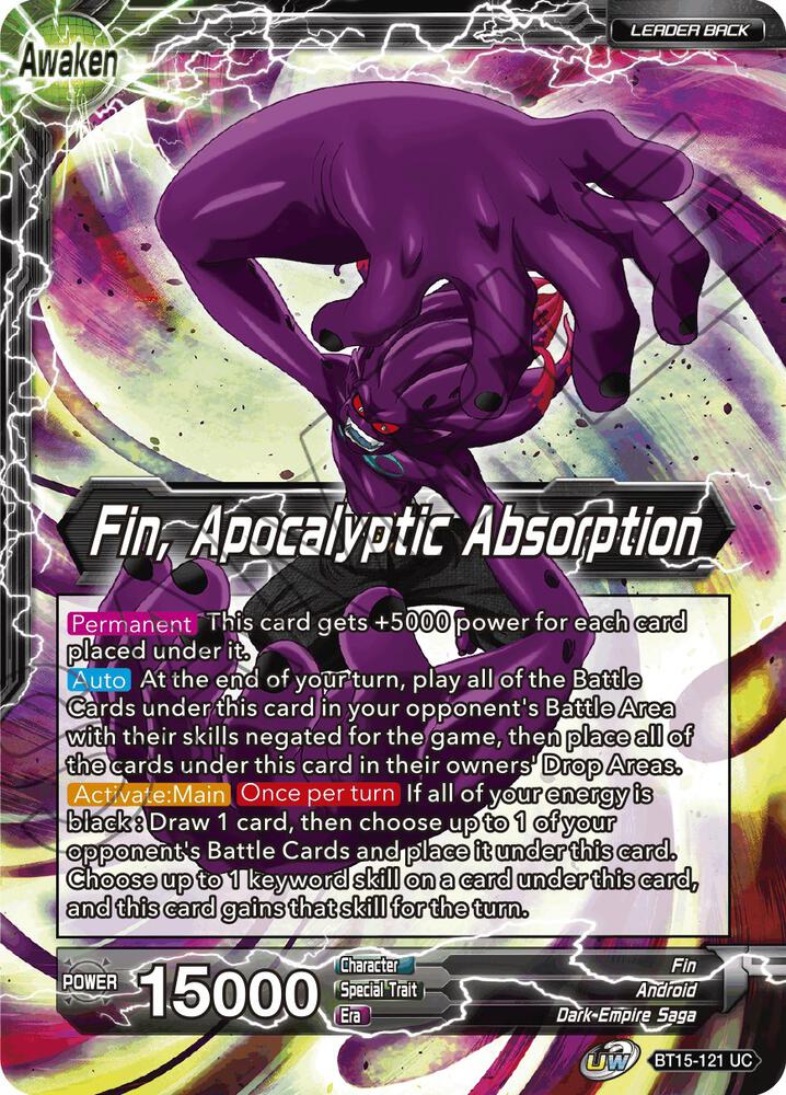 Fin Fin Apocalyptic Absorption Foil BT15-121 Saiyan Showdown Dragonball Super card