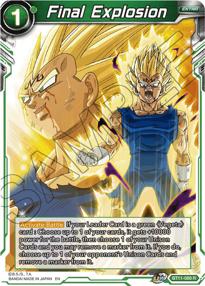Final Explosion Foil BT11-089 Vermilion Bloodline Dragonball Super card