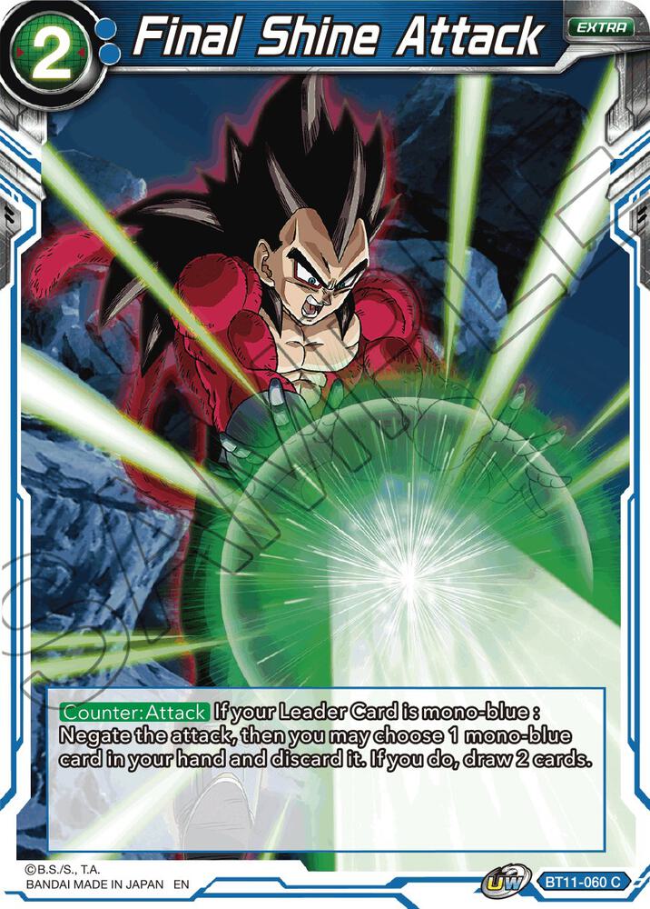 Final Shine Attack BT11-060 Vermilion Bloodline Dragonball Super card