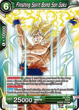 Finishing Spirit Bomb Son Goku BT3-057 Cross Worlds Dragonball Super card