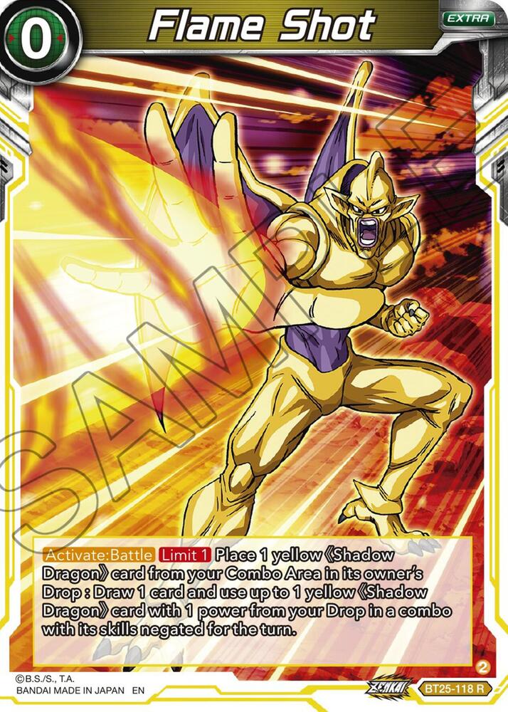 Flame Shot BT25-118 Legend of the Dragon Balls Dragonball Super card
