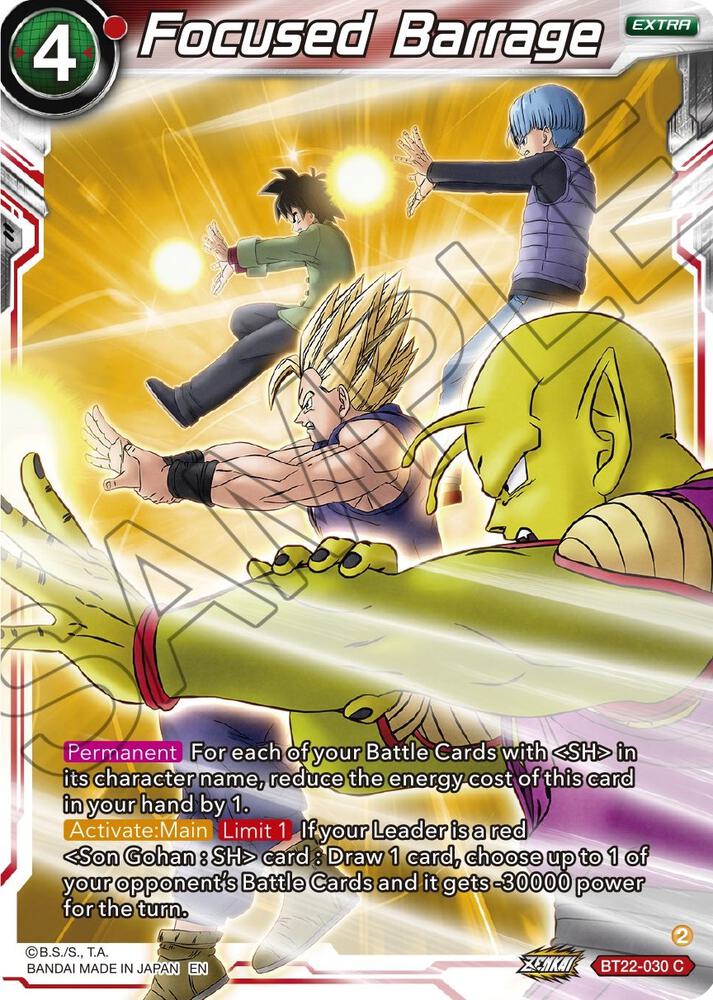 Focused Barrage BT22-030 Critical Blow Dragonball Super card
