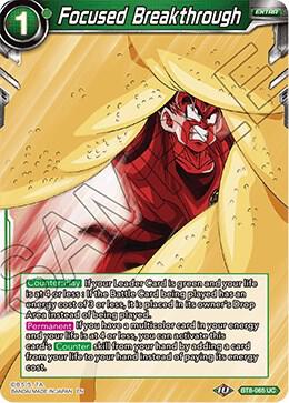 Focused Breakthrough Foil BT8-065 Malicious Machinations Dragonball Super card